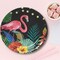8 Ct. Tropical Nights Flamingo & Floral Paper Dessert Plates 7" Dessert Plates Luau & Pool Party Tableware